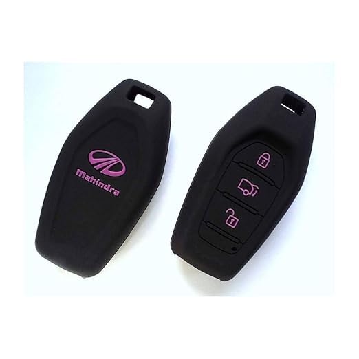 Silicone Black Color Car Key Cover for Mahinndra XUV (Push Button Start) - Premium Protection for Your Key Fob - Stylish and Durable Case for Ultimate Security.