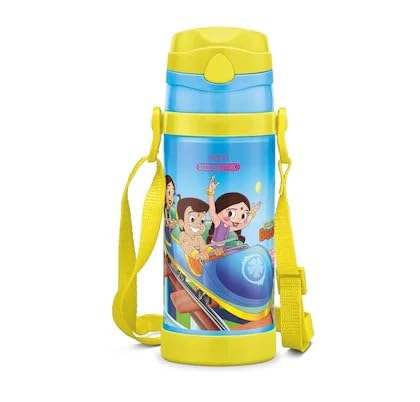 Spare Lid Compatible with Milton Campy 650 Thermosteel Water Sipper Bottle | Replacement Flip Sip Cap for Milton Campy Chota Bheem Bottle | Leak-Proof Lid Only (Yellow, 410ml Bottle Fit)
