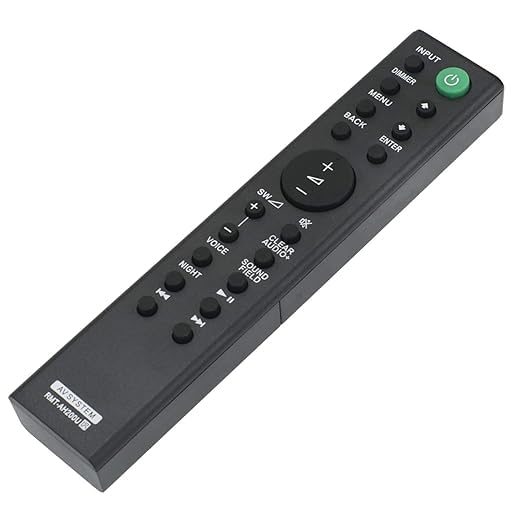 S.Ony Remote Control RMT-AH200U, Replacement for HT-RT3, HT-RT40, HT-CT390 Home Theatre System and Sound Bar, Black