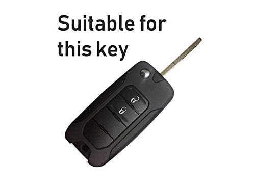 RF REDFOXX Silicone Key Cover Compatible for Compass,Trailhawk,Wrangler (Black)