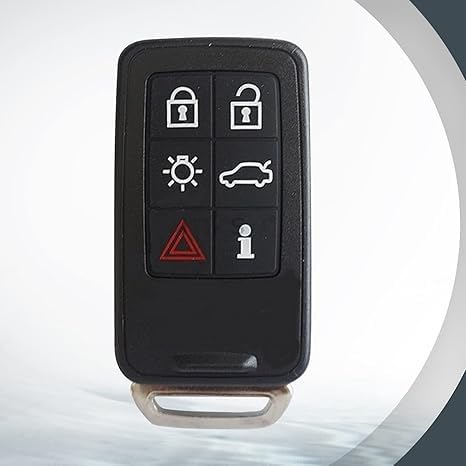 902MHz 6 Button Smart Car Key Fob Compatible with Volvo XC60 V70 V60 (2007–2016) | Keyless Entry Remote Replacement | FCC ID KR55WK49266 | Model 30659502
