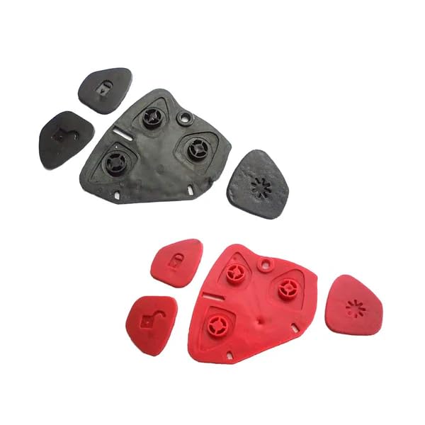 RF REDFOXX Mahindra 3-Button Remote Keypad (Red & Black) - Set of 2 Replacement Keys for Xylo, Scorpio, & Quanton.