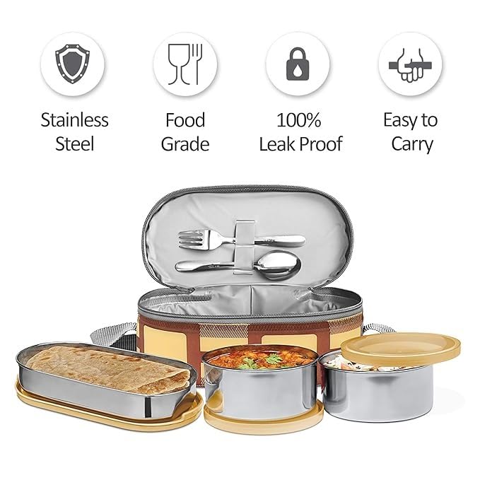 Spare Stainless Steel Oval Container Compatible with Milton Corporate Lunch Box | 0.5mm Thick DDQ Steel | Replacement Inner Container | Food-Grade & Durable