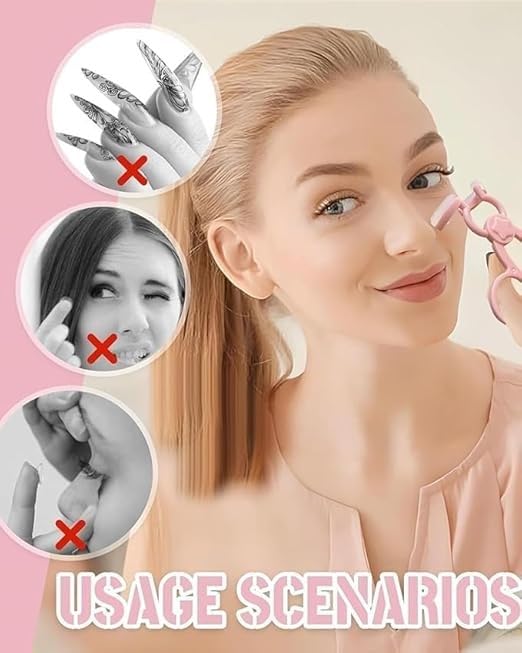 RF REDFOXX Contact Lens Applicator & Remover Tool | Easy Eye Opener Lens Insertion & Removal Tweezer | Travel-Friendly Contact Lens Case Kit with Mirror | Hygienic & Portable (1 Set)