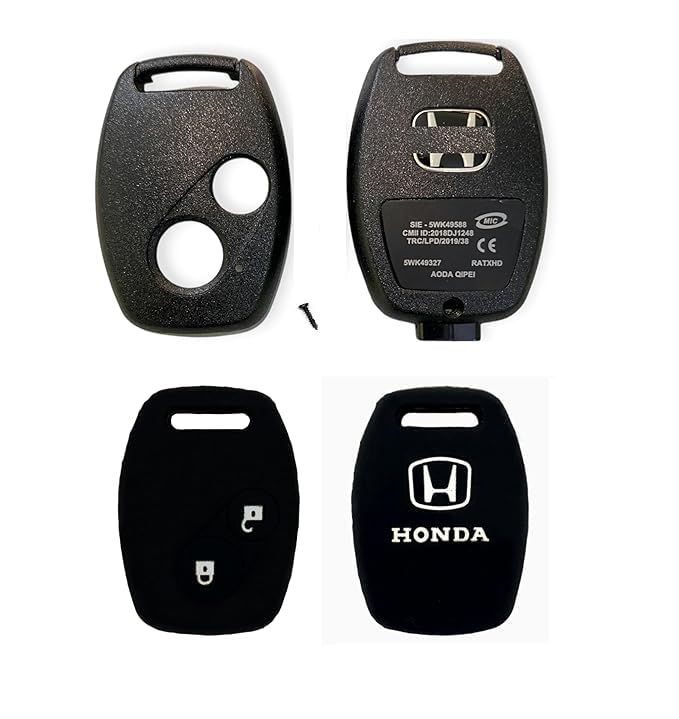 Key Shell, 2 Button Key Shell,Key Cover, Compatible for Honda Civic, City, Amaze, Brio, Jazz, Wrv, CRV etc