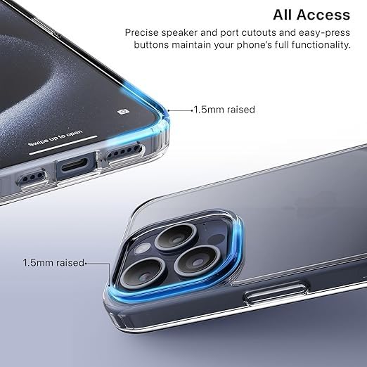 RF REDFOXX Compatible with i-Phone 11 Clear Case | Slim Shockproof Silicon & TPU Back Cover with Camera | Anti-Yellowing Scratch Resistant Transparent Phone Case for iPhone 11 (iPhone 15 Pro)