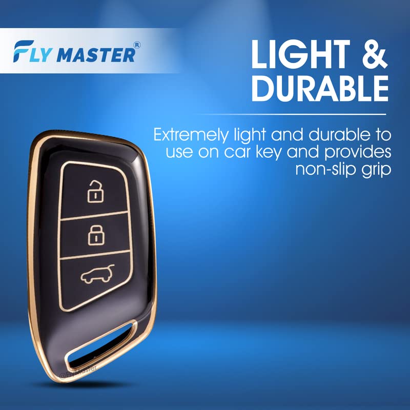 TPU Key Cover Compatible with MG Hector 3rd. (Black)