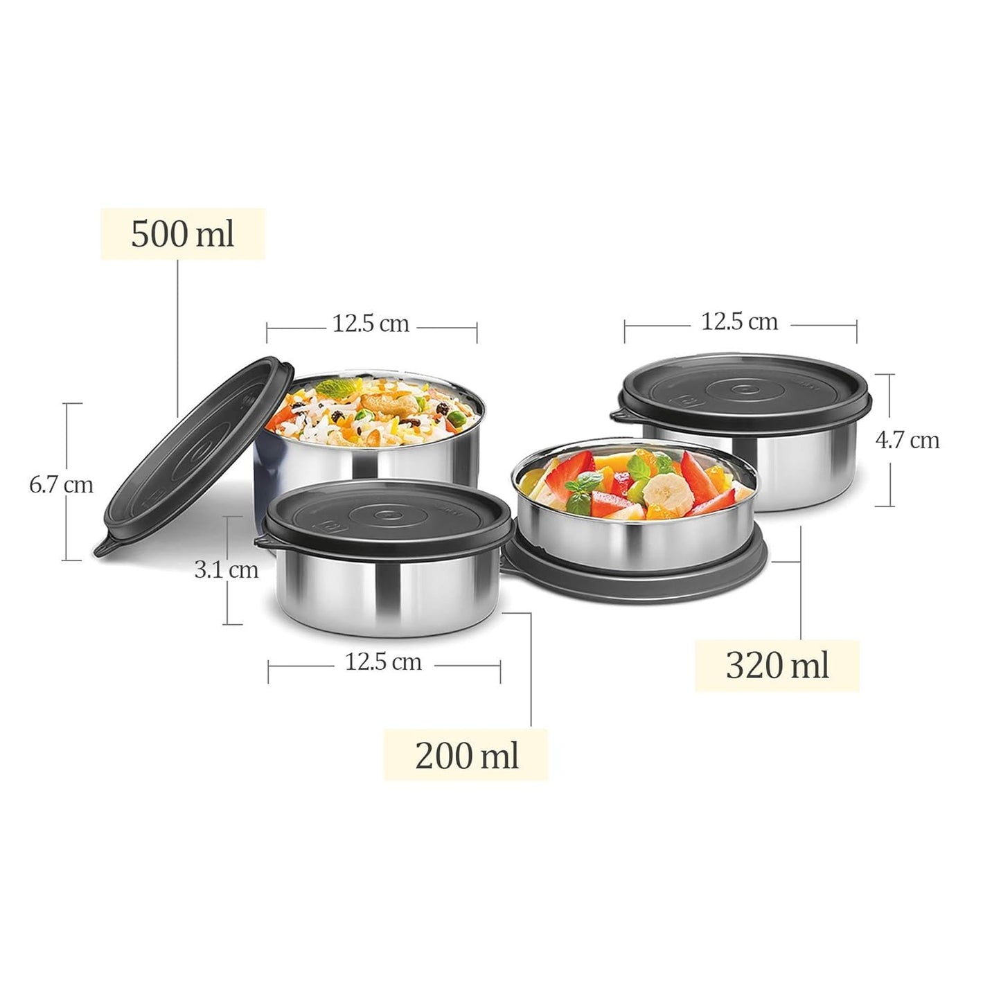 Spare I-Fresh Lid Compatible with Milton Max Meal & Tasty Tiffin | Fits 200ml, 350ml & 550ml Containers | Leak-Proof & Odour-Free Replacement Lid | BPA-Free Food-Grade Plastic | Red (Only Lid)