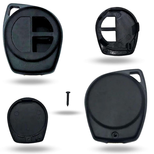 2 Button Smart Key Shell for Suzuki Alto, Baleno, Brezza, Swift, Celerio, Dzire, Ciaz, Ignis, S-Cross, Ertiga, XL-6, S-Presso, Ritz, SX4, WagonR Models -(Blade Not Included)