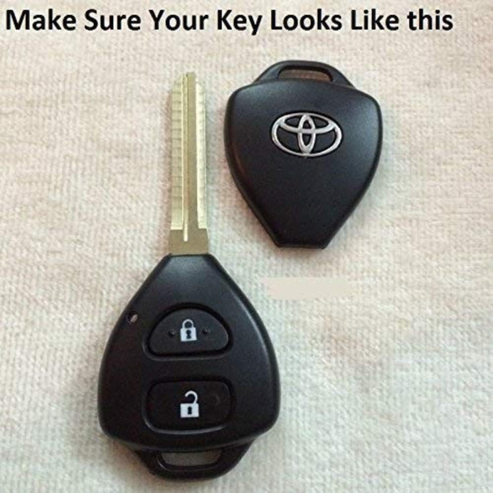 Soft TPU Premium Car Key Cover Compatible for Toyota Innova/Fortuner/Corolla 2 Button Key