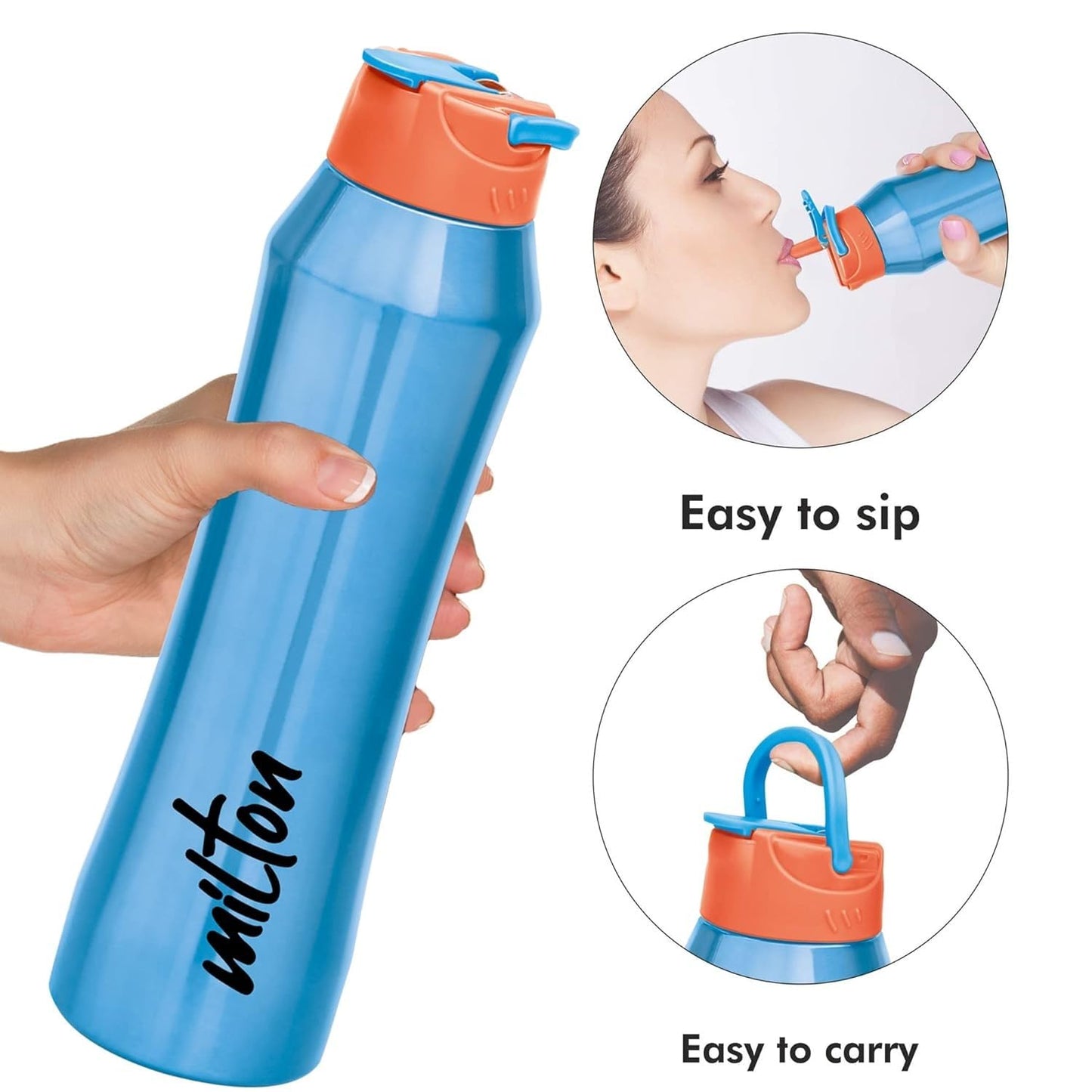 Spare Lid Compatible with Milton Stark Thermosteel Bottle | Fits 520ml, 600ml, 790ml, 830ml & 900ml Bottles | Leak-Proof Replacement Cap for 24 Hours Hot & Cold Water Bottle | Durable Lid Only