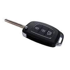 2-in-1 Flip Key Shell Compatible with Hyundai i20, Verna, Xcent & Grand i10 | Replacement Remote Key Housing with Rubber Button Pad