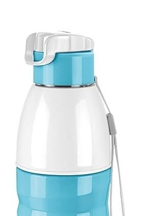 Spare Lid for Milton Kool Fusion/Racer Water Bottle – Compatible with 560ml, 700ml & 900ml Bottles | Flip-Top, Leak-Proof Replacement Cap with Strap (Blue/Cyan)
