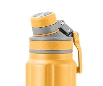 Spare Lid for Milton Mysporty Thermosteel Water Bottle | Compatible with 600ml, 800ml, 1000ml | Insulated Hot & Cold Bottle Cap Replacement (Yellow, Durable & Leakproof)