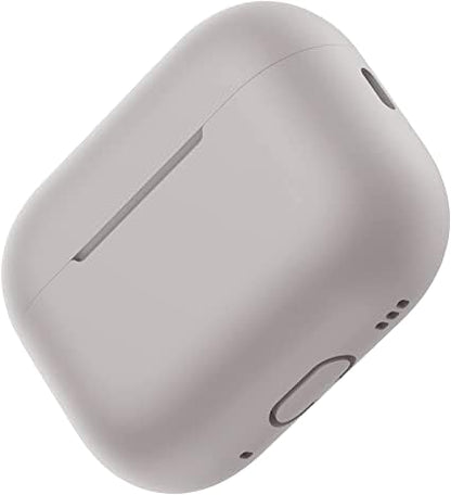 RedFoxx Soft Silicon Shockproof Cover Case with Free Keychain Compatible with Apple AIRPODS PRO 2, Leather Case Airpod Pro 2 (Grey)