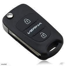 RF REDFOXX Hyundai Flip Key Shell Compatible for Car Accessories | Verna Fluidic, Old Model (Black)