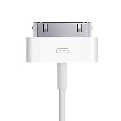 RF REDFOXX 30 Pin Data Cable Compitable For iPhone 4 iPhone 4S iPod Nano IPad 2 iPhone 3Gs iPhone 3G USB Cable Charger (White) (black, 1)