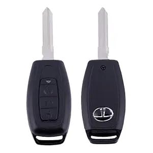 3-Button Replacement Remote Key Shell Compatible with Tata Safari, Safari Storme & Aria Car Key Fob Case Housing Durable Plastic Black (Pack of 1)