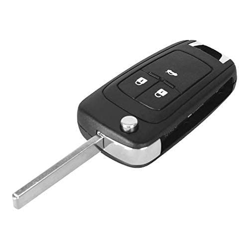 RF REDFOXX Replacement Key Shell Compatible for Chevrolet Cruze 3 Button Flip Key Shell (Pack of 1).