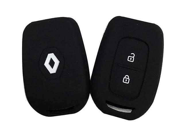 Silicon Key Cover for Renault Kwid, 2 Button Key, Black