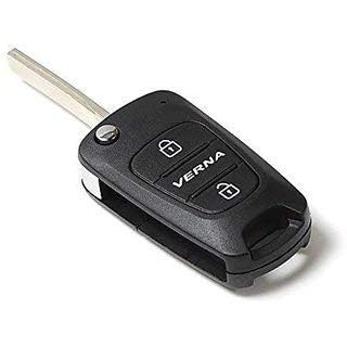 RF REDFOXX Hyundai Flip Key Shell Compatible for Car Accessories | Verna Fluidic, Old Model (Black)