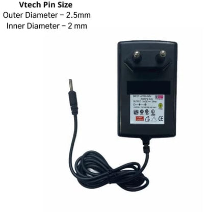 RF REDFOXX 5V 2A DC Power Adapter with High Efficiency | Electronics Accessories | Music Keyboard, Piano, Cordless Phones & Other Gadgets