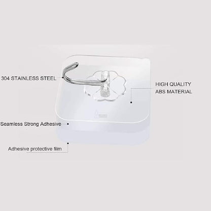 RF REDFOXX PVC Wall Hooks (Pack of 10) | Heavy Duty Transparent Adhesive Hooks for Kitchen, Bathroom, Bedroom & Office | Self-Adhesive, Waterproof & Reusable