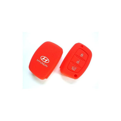 Silicone Key Case Cover Hyundaii Elantraa,, Soft, Lightweight, Dust Resistant, Button Protection, Durable, Red