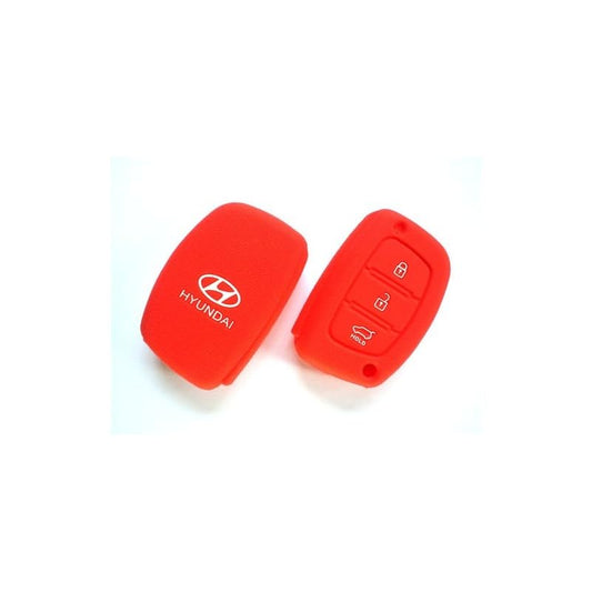 Silicone Key Case Cover Hyundaii Elantraa,, Soft, Lightweight, Dust Resistant, Button Protection, Durable, Red
