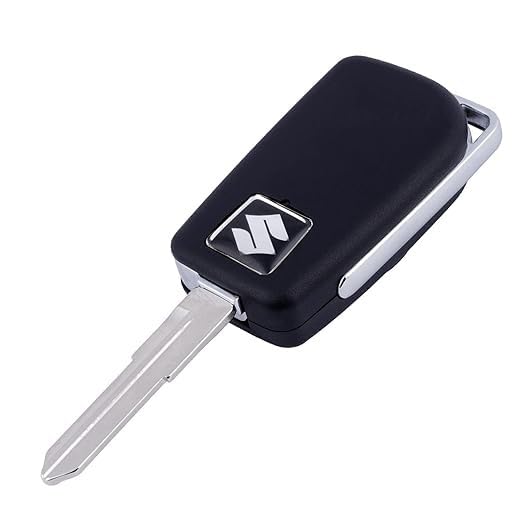 Flip Key Shell Compatible for Maruti Suzuki Swift, Baleno, WagonR, Fronx, Jimny (Not for Brezza, Ciaz, S-Cross) | 2 Button Smart Remote Key Case | Durable ABS Folding Car Key Shell