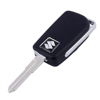 Flip Key Shell Compatible for Maruti Suzuki Swift, Baleno, WagonR, Fronx, Jimny (Not for Brezza, Ciaz, S-Cross) | 2 Button Smart Remote Key Case | Durable ABS Folding Car Key Shell