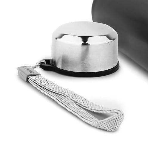 Replacement Lid for Milton Steel Fit Water Bottle | Compatible with 600ml & 900ml Thermosteel Bottles | Durable Stainless Steel Cap with Strap | Leak-Proof & Rust-Resistant Spare Lid