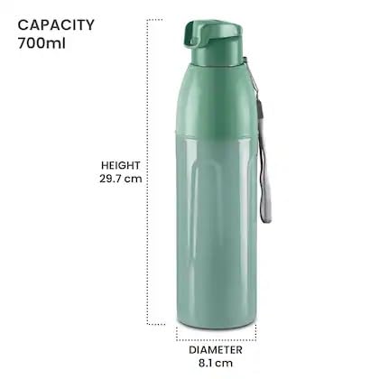 Milton Spare Kool Convex Top Lid compatible with Milton Kool Convex Water Bottle, Green, Leak-Proof Replacement Cap with Easy Carry Handle, Fits 700ml 900ml 1100ml