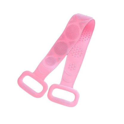 Silicone Body Back Scrubber – Double-Sided Exfoliating Belt for Shower | Deep Cleaning & Massage | Dead Skin Remover for Men & Women | Easy to Use & Clean Bathing Brush Strap
