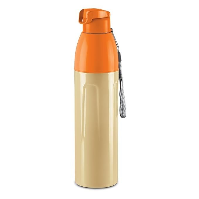 Spare Kool Convex Top Lid Compatible with Milton Kool Convex Water Bottle | Fits 700ml, 900ml & 1100ml | Leak-Proof Replacement Cap | Easy Carry Handle | Orange (Only Lid)