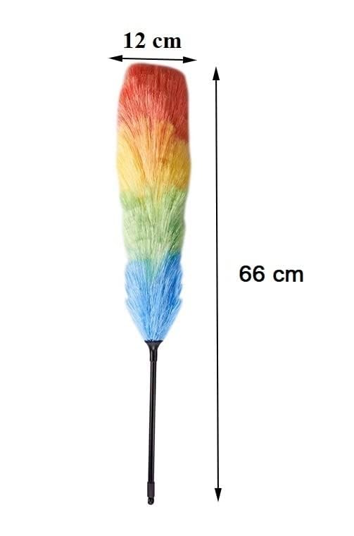 26-Inch Microfiber Static Feather Duster Brush – Washable, Lightweight, Flexible PP Handle – Multipurpose Dusting Tool for Home, Office, Car Cleaning (Color May Vary)