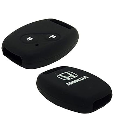 RF REDFOXX Silicon Key Shell Key Cover for Honda City/Civic/Jazz/Mobileo/Amaze/CRV/Brio/2 Button Key (Black)
