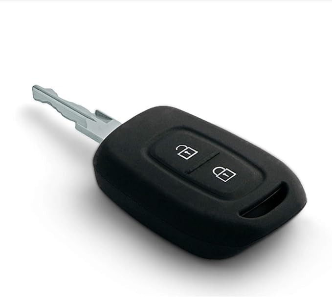 Silicon Key Cover for Renault Kwid, 2 Button Key, Black