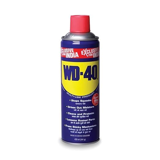 RF REDFOXX WD-40, Multipurpose Spray, Rust Remover, Hinge Lubricant, Stain Remover, Degreaser, and Cleaning Agent, 420ml (341g).