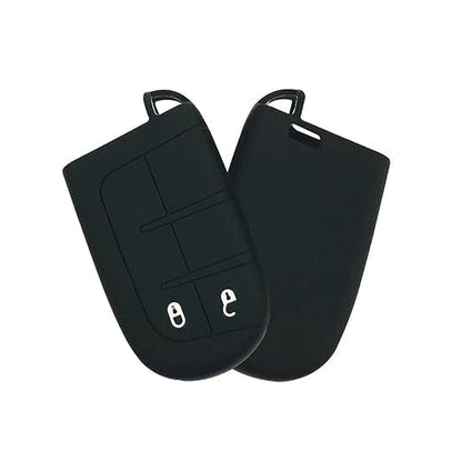 Key Hub Silicone Key Cover Compatible with Jeiep Compass | Traiilhawk Smart Key (Black) - Premium Protection for Your Key Fob