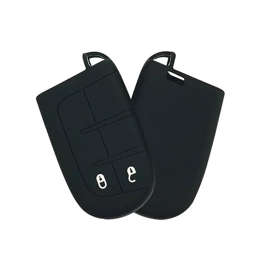 Key Hub Silicone Key Cover Compatible with Jeiep Compass | Traiilhawk Smart Key (Black) - Premium Protection for Your Key Fob