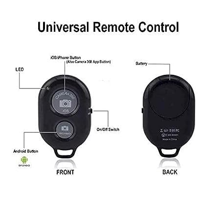 RF REDFOXX Bluetooth Remote Controller Shutter Button for Selfie Stick Compatible with All Devices (Android & iOS Phones Only)