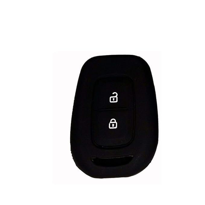 Silicon Key Cover for Renault Kwid, 2 Button Key, Black