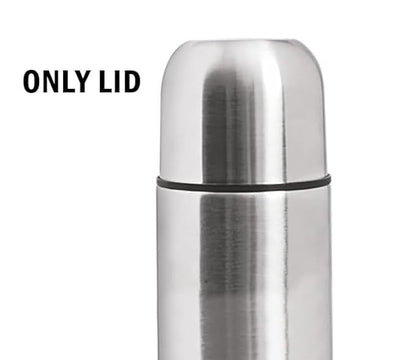 Spare Bullet Assembly Cup Compatible with Milton Thermosteel Water Bottle | Fits 300ml / 350ml / 500ml | Stainless Steel Plain Cap with Inner Jacket | Leak-Proof Replacement Lid | Silver