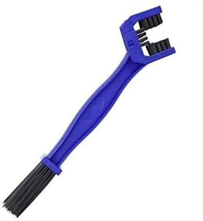 Universal Motorcycle/Cycle Chain Cleaner Brush for Bikes – 3-Sided Durable Bristle Brush for Cleaning Chain, Sprockets & Gears (Blue, Pack of 1).