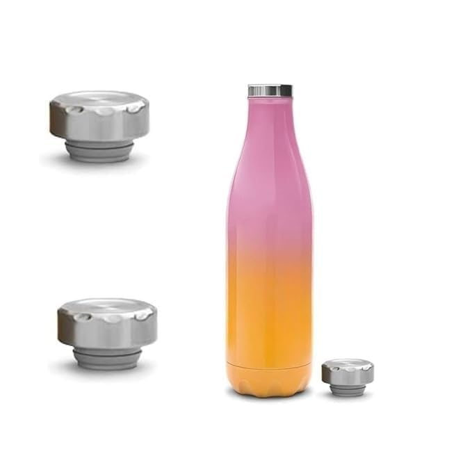 Spare Lid Compatible with Milton Prudent Thermosteel Flask (350ml/500ml/800ml/1000ml) – Silver | Leak-Proof BPA-Replacement Cap | Secure Fit Flask (Only Lid, Pack of 1)