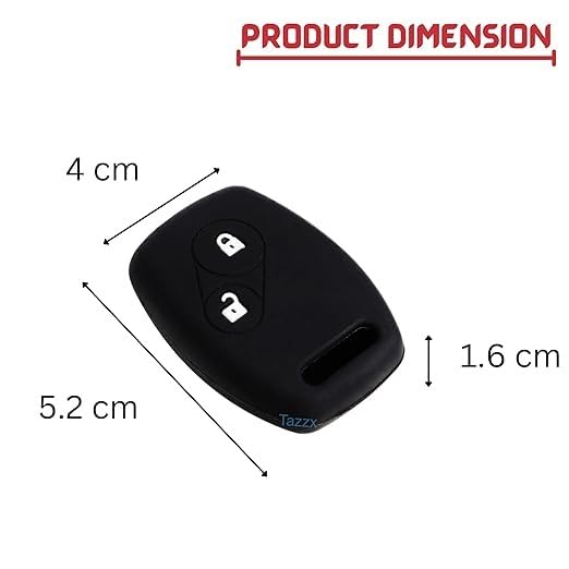 RF REDFOXX Key Shell Compatible for Honda I-VTEC Amaze BRIO BRV City Civic CRV Jazz etc.| Key Shell in Black with Wide Compatibility Black .