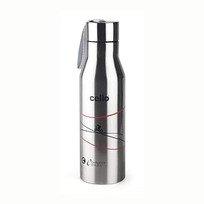 Replacement Spare Lid Compatible with Cello Refresh Stainless Steel Water Bottle – Fits 500ml Double Walled Hot & Cold Flask | Leak-Proof Screw Cap | Durable Replacement Bottle Lid – Silver