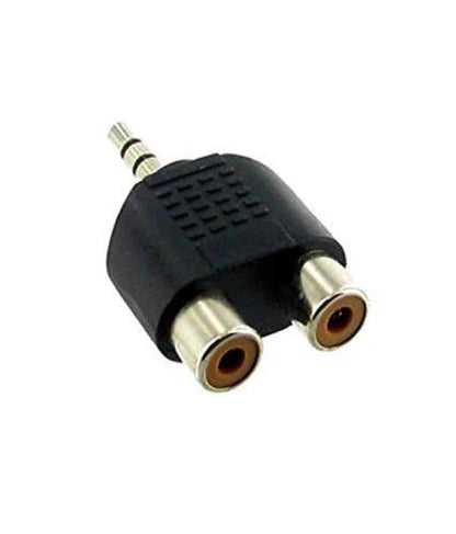 RF REDFOXX Micro RCA Female to 3.5mm Aux Stereo Male Jack Connector Converter | Electronics Accessories | Pack of 2, Provides efficient connectivity between audio devices.