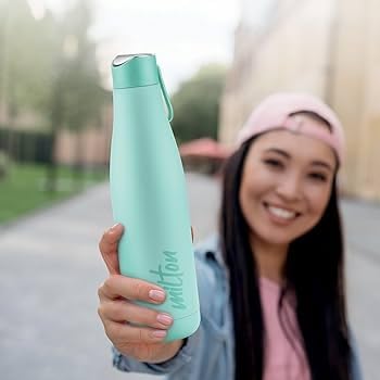Bottle Spare Lid 600ml/800ml/1000ml Compatible with Milton Fame Thermosteel Flask | Leak-Proof BPA-Free Replacement Cap | Secure Fit Lid for Hot & Cold Bottles (1 Pc)